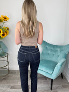 Judy Blue Hot Momma Dark Wash Straight Leg Jeans-200 Jeans- Simply Simpson's Boutique is a Women's Online Fashion Boutique Located in Jupiter, Florida