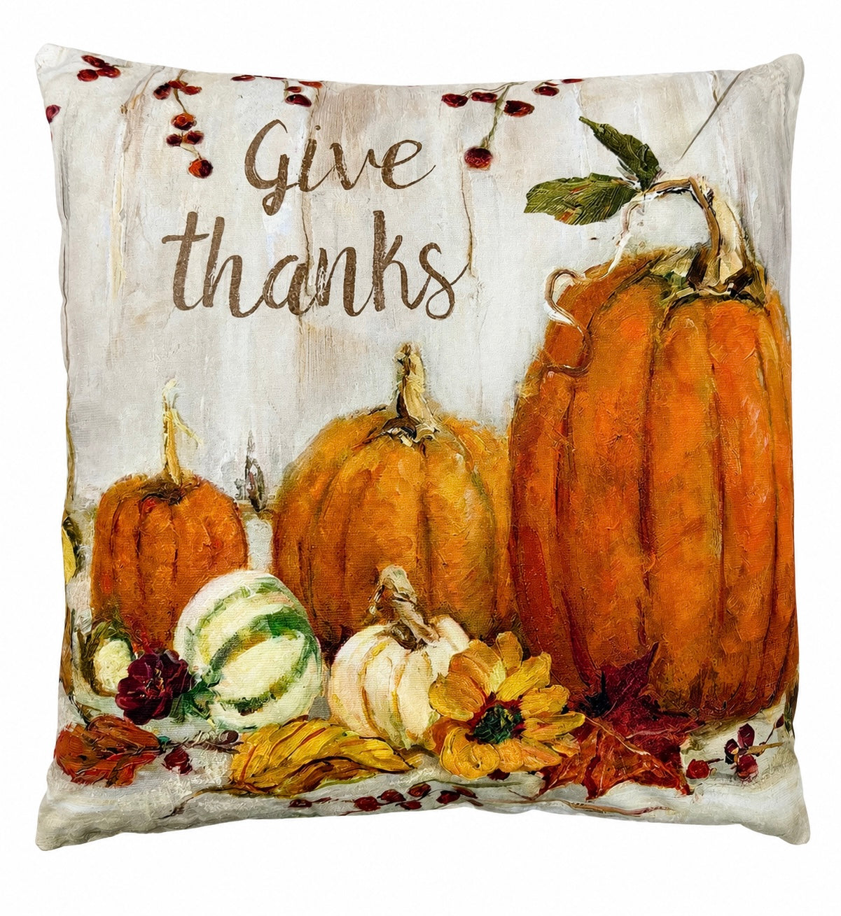 Give Thanks 18" Pillow-290 Home/Gift- Simply Simpson's Boutique is a Women's Online Fashion Boutique Located in Jupiter, Florida