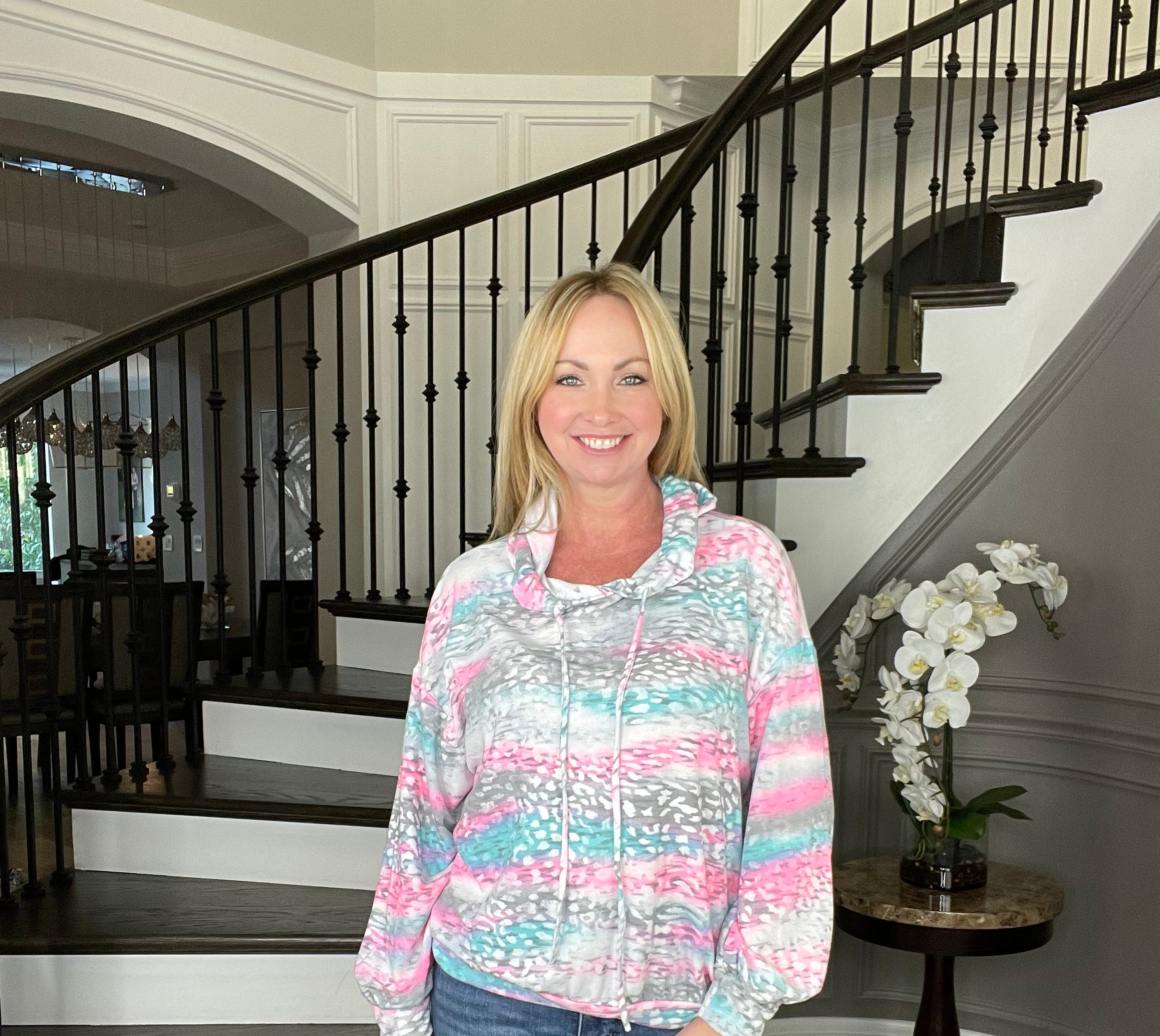 Dear Scarlett Multicolor Hoodie-180 Outerwear- Simply Simpson's Boutique is a Women's Online Fashion Boutique Located in Jupiter, Florida