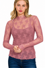 Dreamy Desire Lace Mesh Top-110 Long Sleeves- Simply Simpson's Boutique is a Women's Online Fashion Boutique Located in Jupiter, Florida
