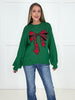 Holly Jolly Plaid Bow Sweater-150 Sweaters- Simply Simpson's Boutique is a Women's Online Fashion Boutique Located in Jupiter, Florida