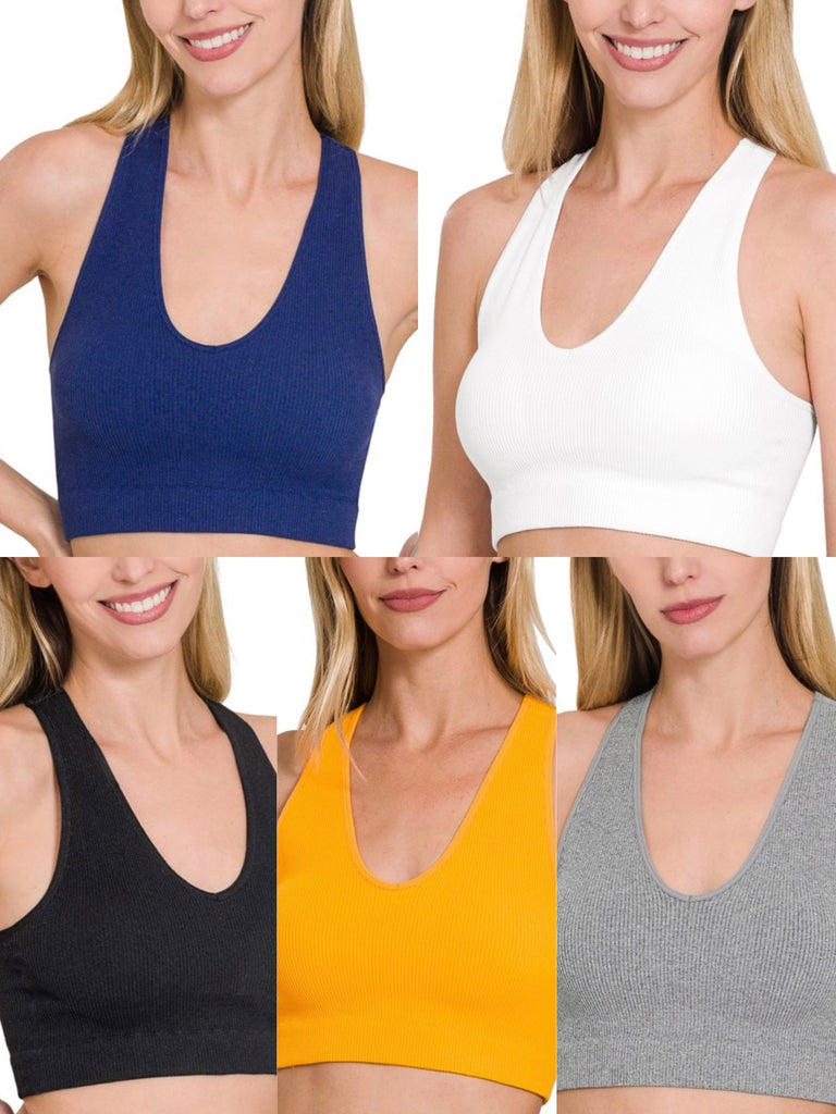Enchanted Padded Racerback Crop Tank-130 Cami's /Bralettes /Bodysuits- Simply Simpson's Boutique is a Women's Online Fashion Boutique Located in Jupiter, Florida