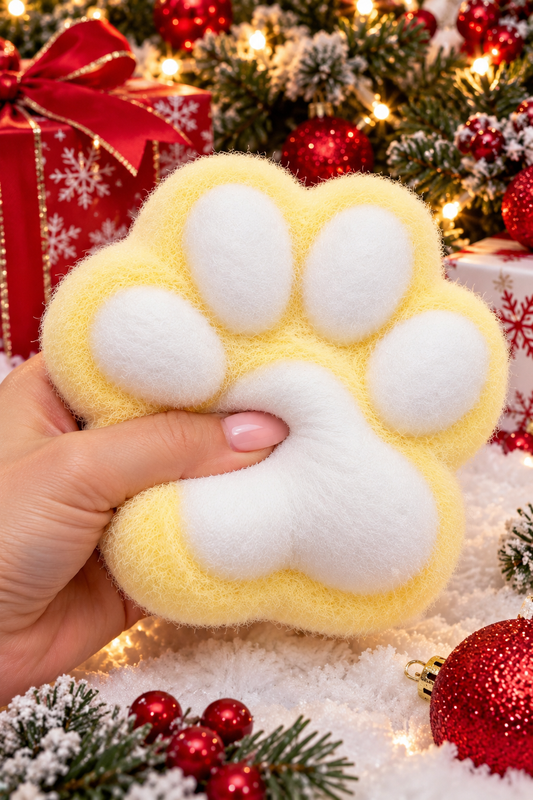 Holiday Yellow Paw Squishy-290 Home/Gift- Simply Simpson's Boutique is a Women's Online Fashion Boutique Located in Jupiter, Florida
