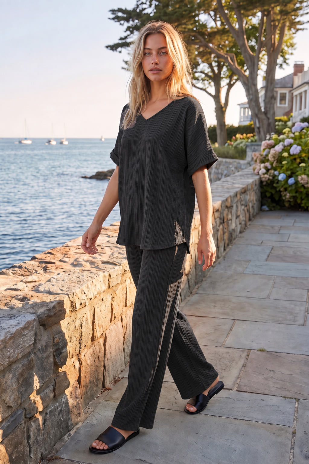 Dear Scarlett AS-Loungeset-220 Lounge wear/Pajamas- Simply Simpson's Boutique is a Women's Online Fashion Boutique Located in Jupiter, Florida