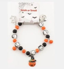 Halloween Ghost & Pumpkin Charm Bracelet-280 Jewelry- Simply Simpson's Boutique is a Women's Online Fashion Boutique Located in Jupiter, Florida