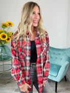 Shirley & Stone Bleached Flannels-110 Long Sleeves- Simply Simpson's Boutique is a Women's Online Fashion Boutique Located in Jupiter, Florida