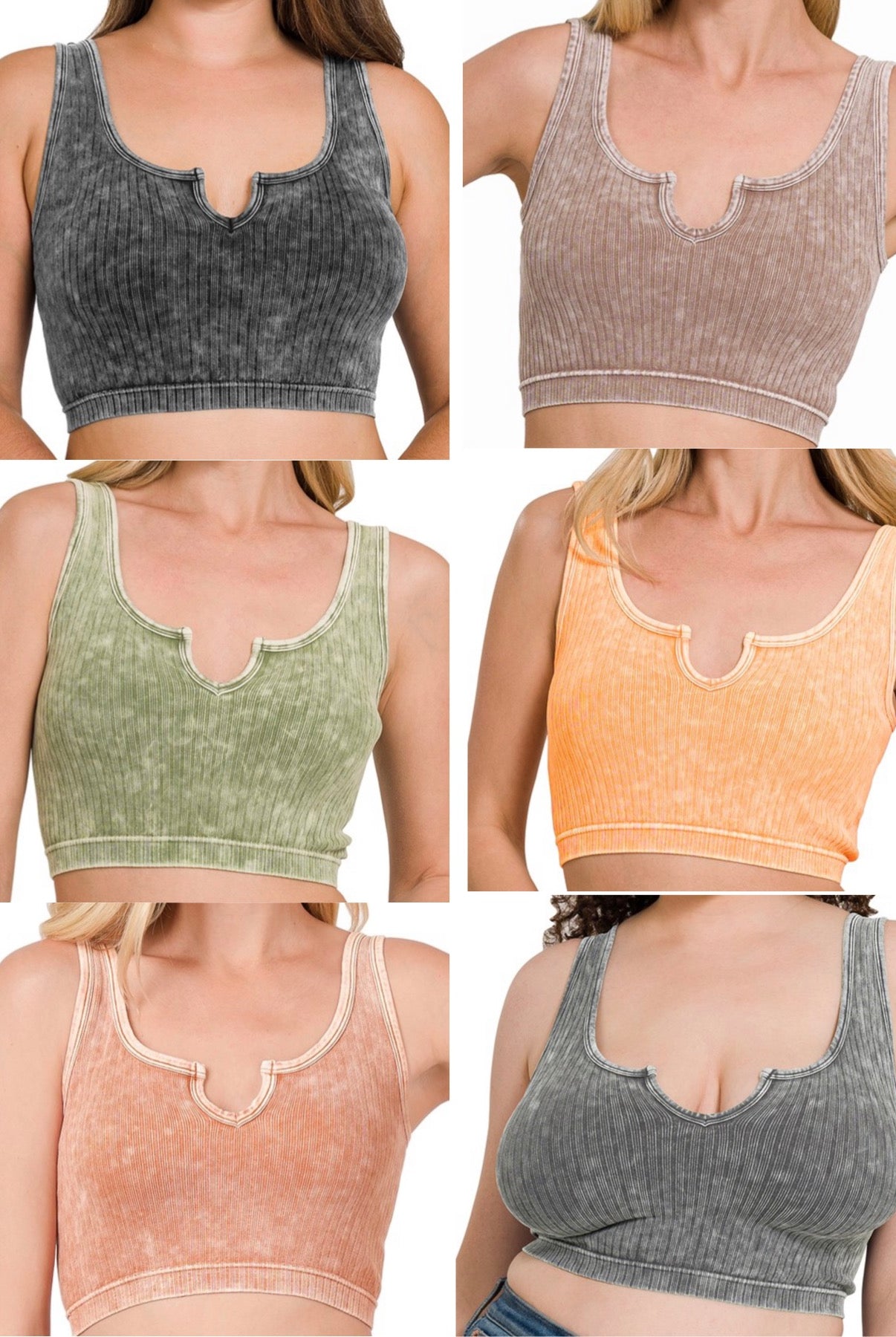 Happy Dayz Mineral Wash Crop Tank-130 Cami's /Bralettes /Bodysuits- Simply Simpson's Boutique is a Women's Online Fashion Boutique Located in Jupiter, Florida