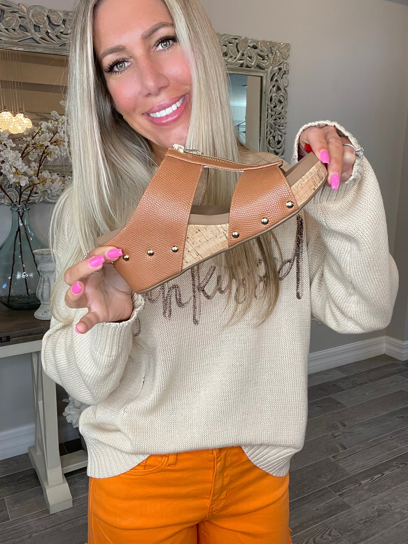 Corkys Cognac Taboo Wedge Sandals-260 Shoes- Simply Simpson's Boutique is a Women's Online Fashion Boutique Located in Jupiter, Florida