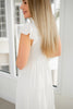 Ivory Flutter Sleeve Midi Dress-240 Dresses- Simply Simpson's Boutique is a Women's Online Fashion Boutique Located in Jupiter, Florida