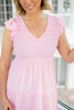 Light Pink Flutter Sleeve Midi Dress-240 Dresses- Simply Simpson's Boutique is a Women's Online Fashion Boutique Located in Jupiter, Florida