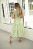 Spring Green Flutter Sleeve Midi Dress-240 Dresses- Simply Simpson's Boutique is a Women's Online Fashion Boutique Located in Jupiter, Florida