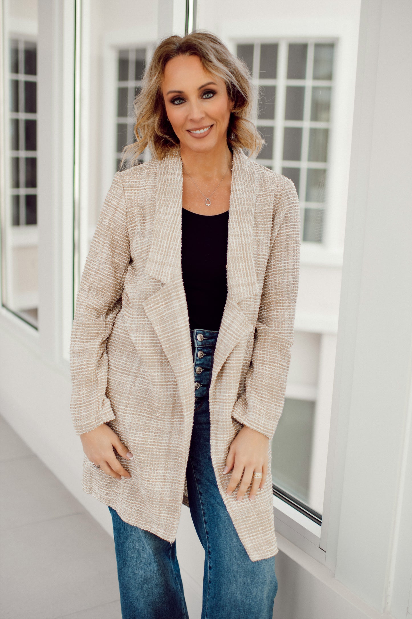Dear Scarlett Oatmeal Brixton Jacket-180 Outerwear- Simply Simpson's Boutique is a Women's Online Fashion Boutique Located in Jupiter, Florida