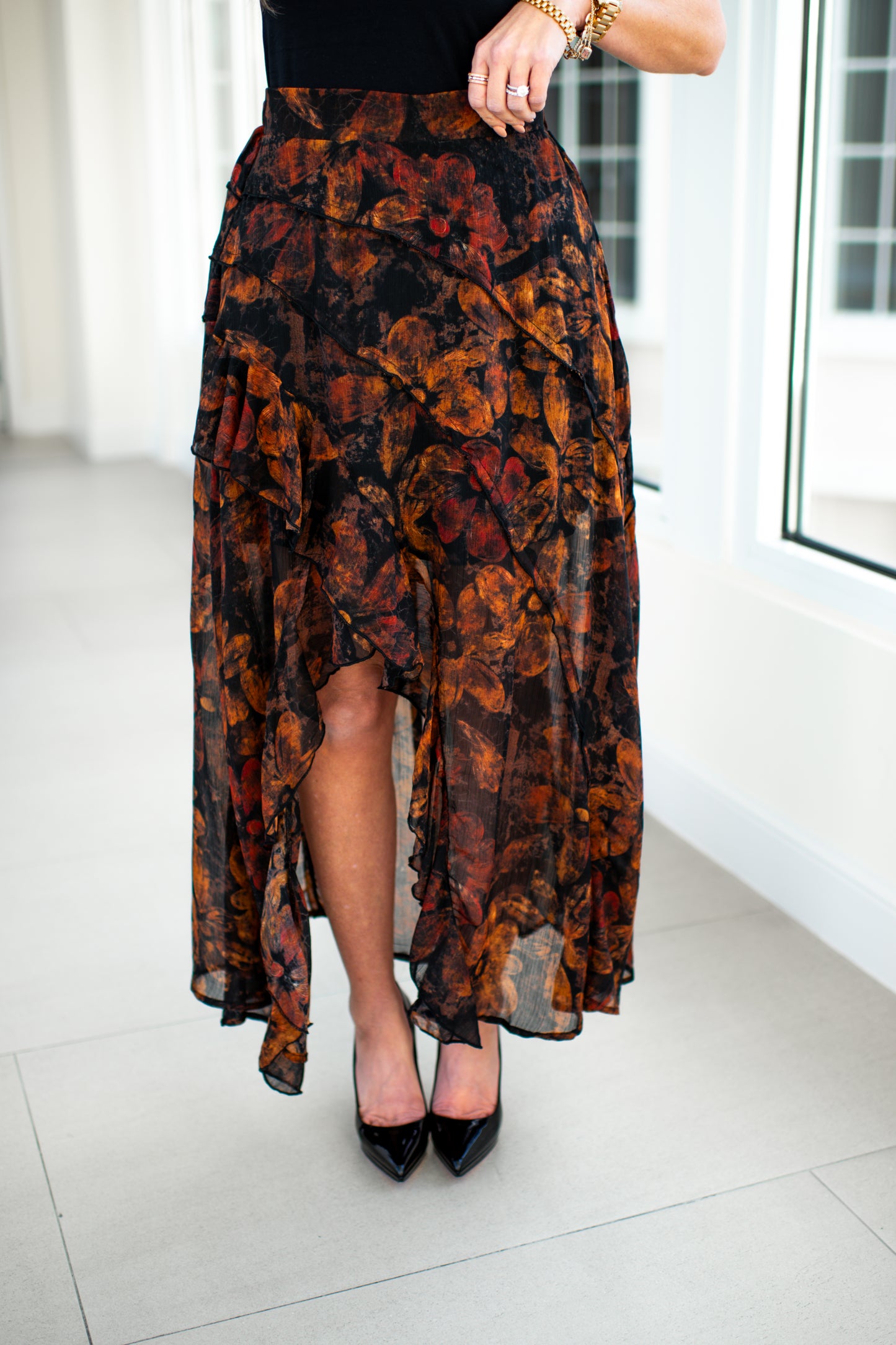 Midnight Blooms Maxi Skirt-190 Skirts/Shorts- Simply Simpson's Boutique is a Women's Online Fashion Boutique Located in Jupiter, Florida