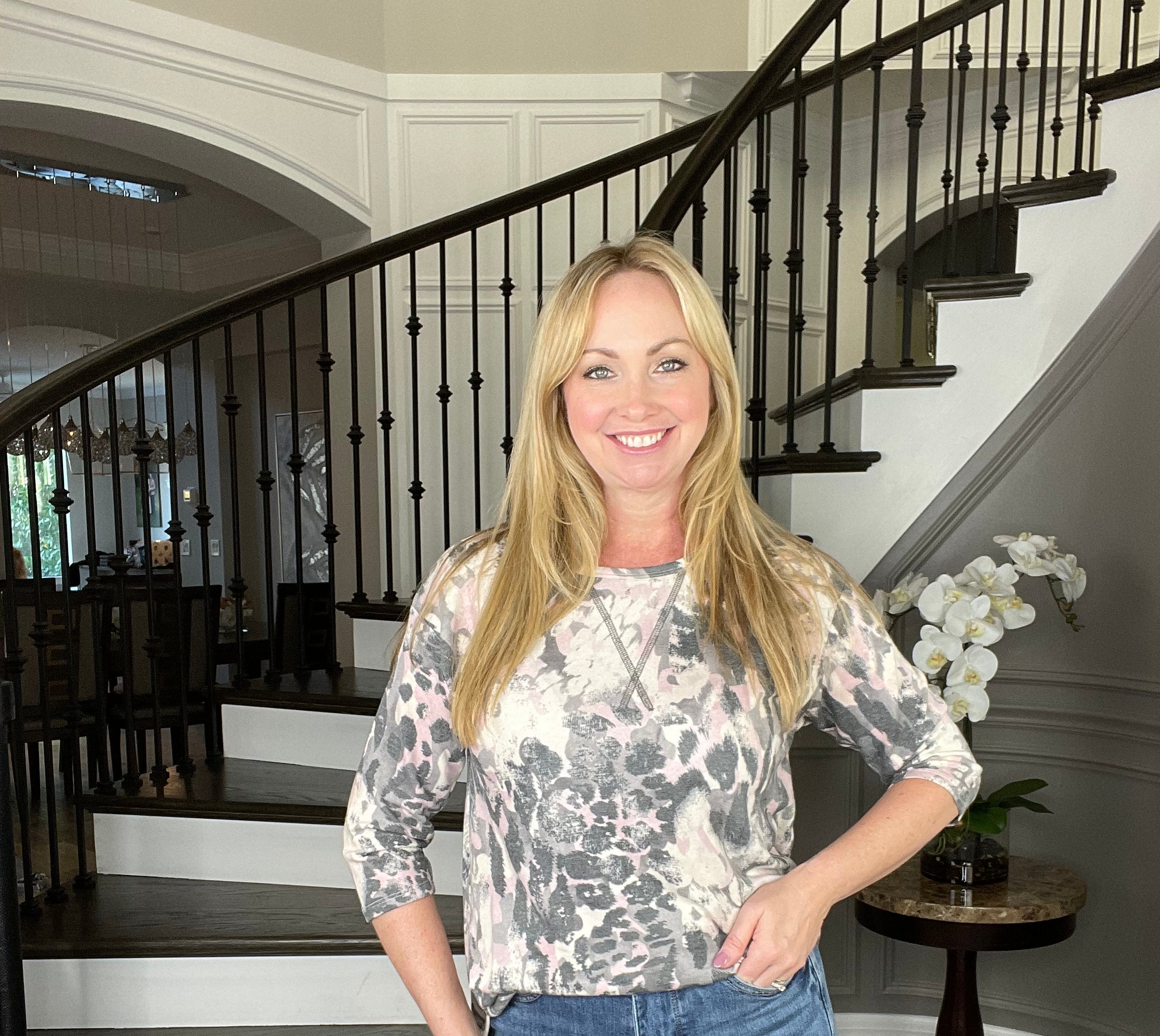 Dear Scarlett Leopard Print 3/4" Sleeve Top-110 Long Sleeves- Simply Simpson's Boutique is a Women's Online Fashion Boutique Located in Jupiter, Florida