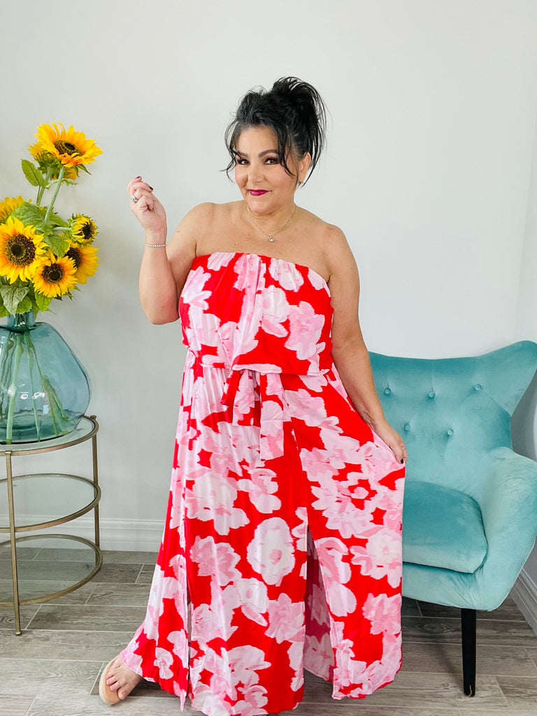 Red Pink Off the Shoulder Dress-240 Dresses- Simply Simpson's Boutique is a Women's Online Fashion Boutique Located in Jupiter, Florida