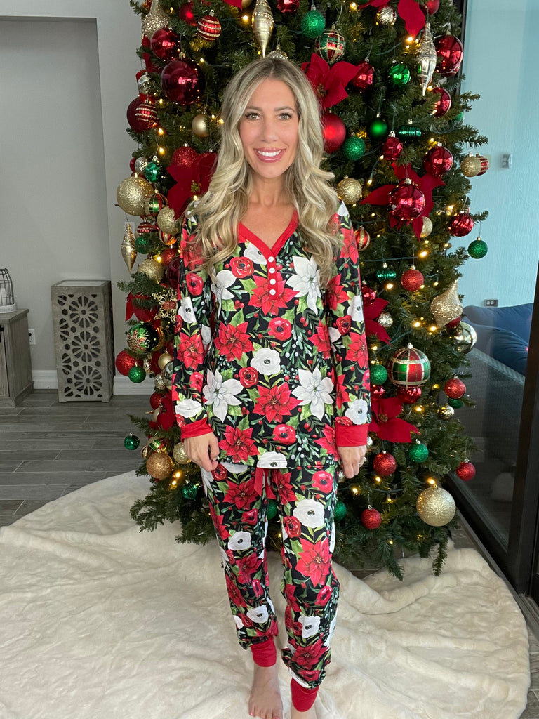 Shirley & Stone Holiday Pajamas-220 Lounge wear/Pajamas- Simply Simpson's Boutique is a Women's Online Fashion Boutique Located in Jupiter, Florida