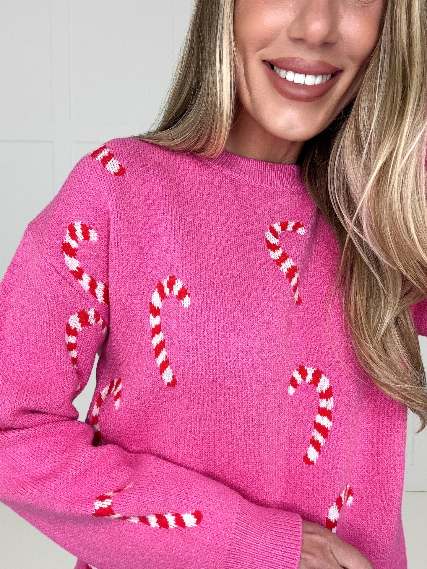 Candy Cane Cutie Sweater-150 Sweaters- Simply Simpson's Boutique is a Women's Online Fashion Boutique Located in Jupiter, Florida