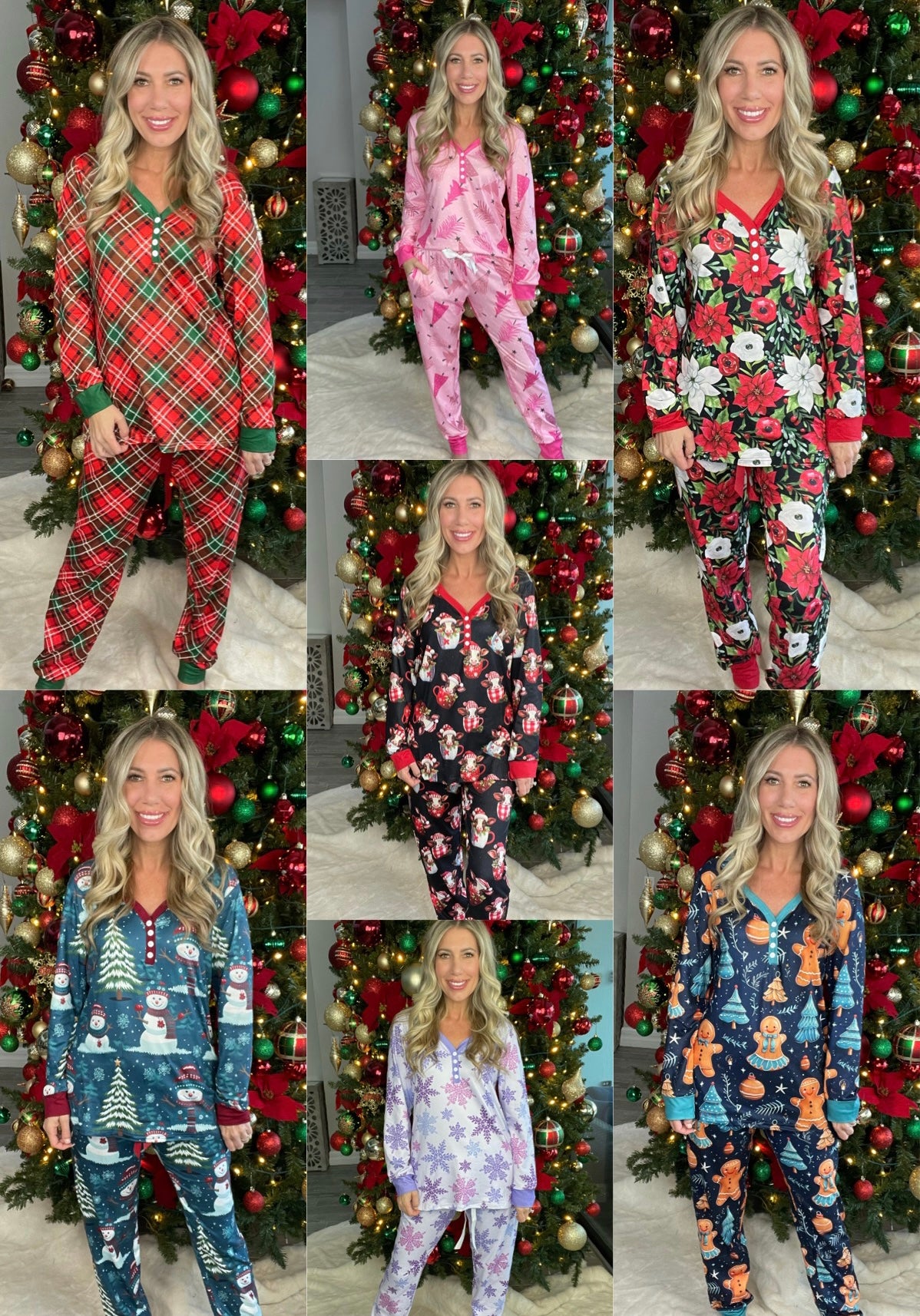 Shirley Stone Holiday Pajamas Plaid XS