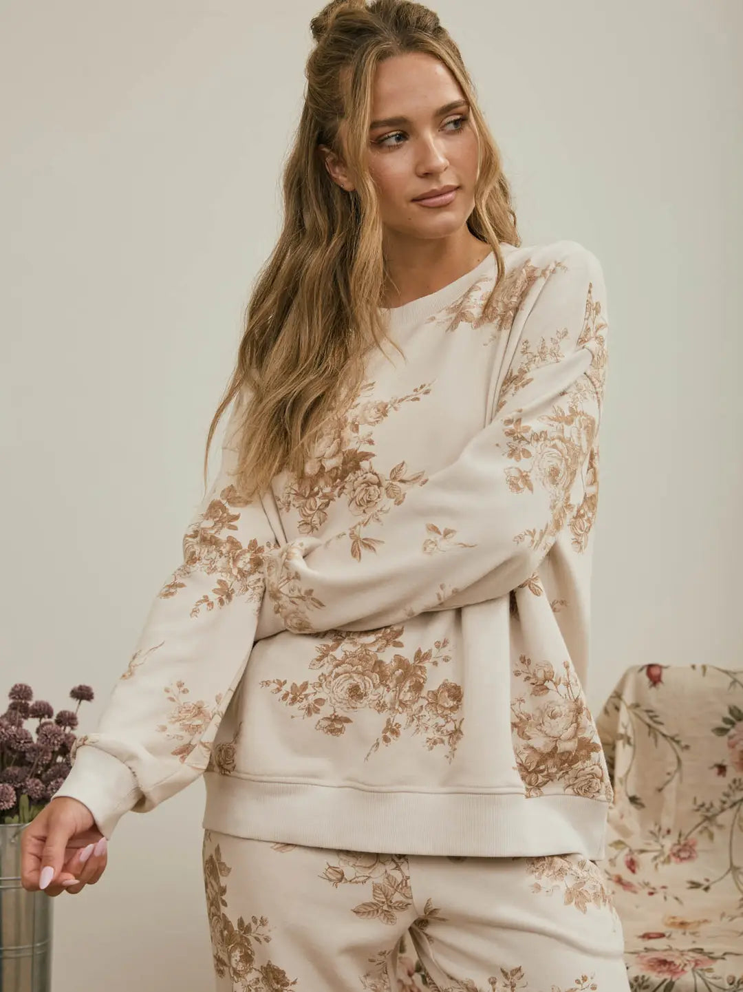 Timeless Blooms Pullover-160 Sweatshirts- Simply Simpson's Boutique is a Women's Online Fashion Boutique Located in Jupiter, Florida