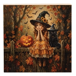 Thoughts of Halloween Block - 5" Sq.-290 Home/Gift- Simply Simpson's Boutique is a Women's Online Fashion Boutique Located in Jupiter, Florida