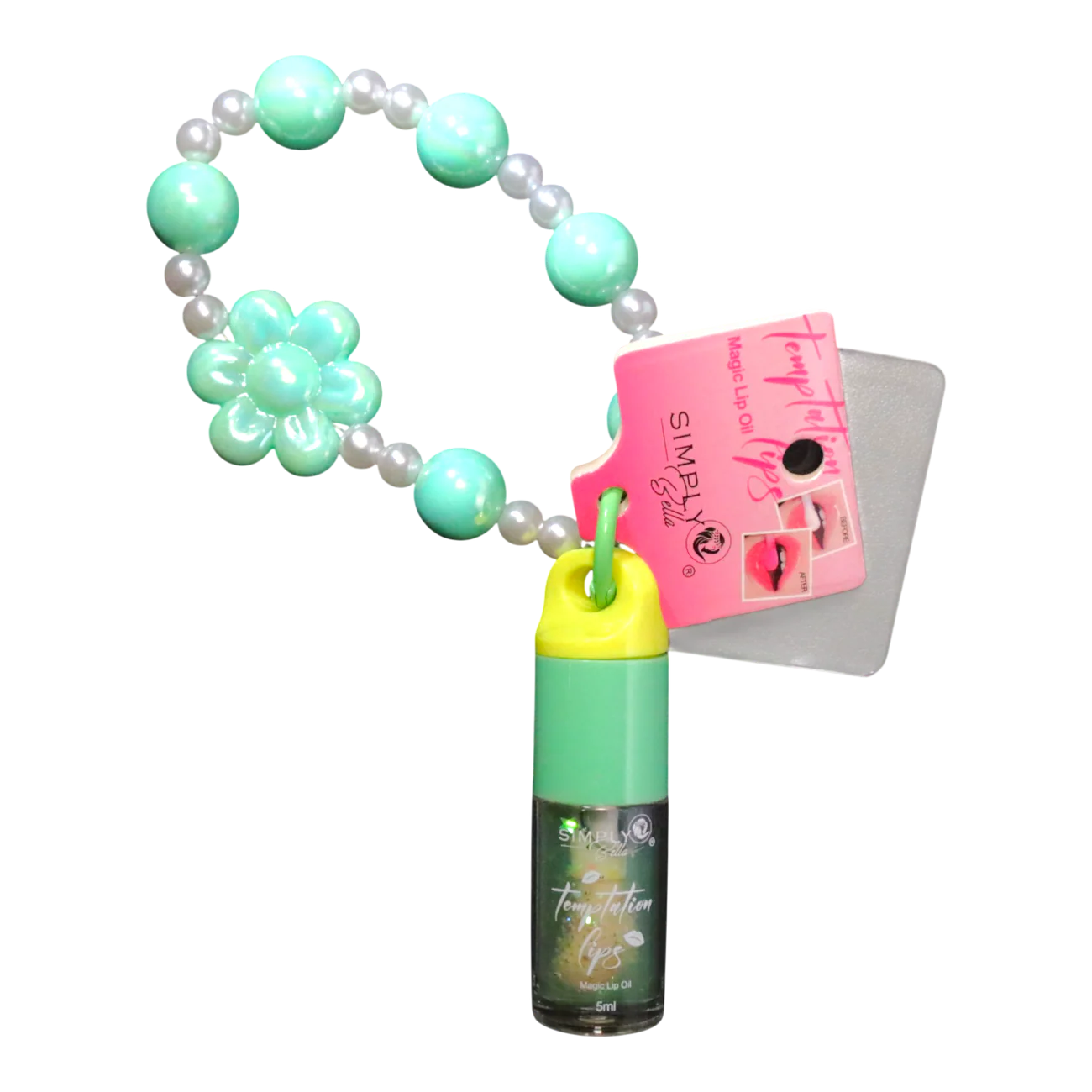 Temptation Lips – Magic Lip Oil with Beaded Bracelet-300 Bath/Beauty- Simply Simpson's Boutique is a Women's Online Fashion Boutique Located in Jupiter, Florida