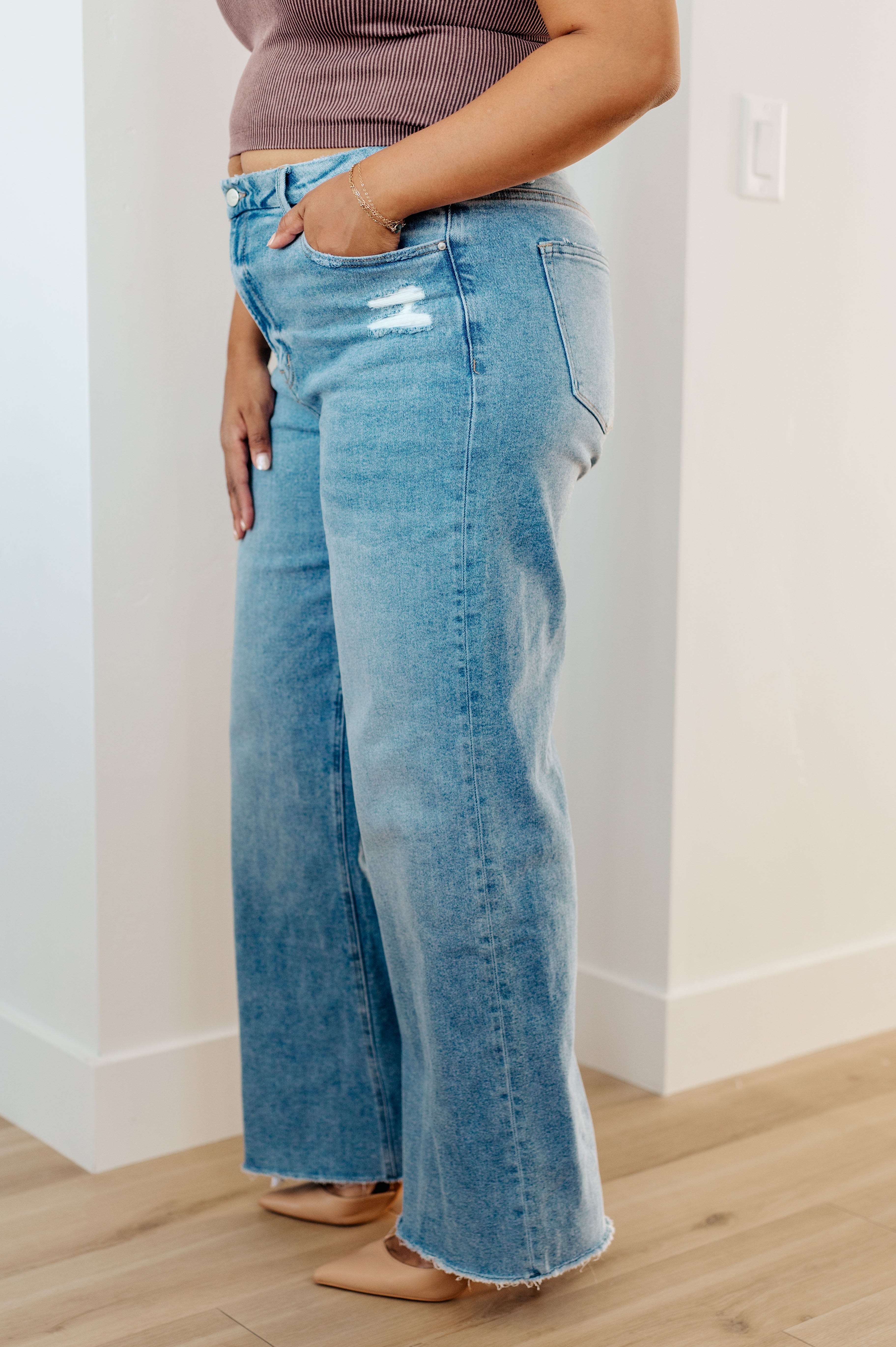 Hope High Rise Wide Leg Jeans-Pants- Simply Simpson's Boutique is a Women's Online Fashion Boutique Located in Jupiter, Florida