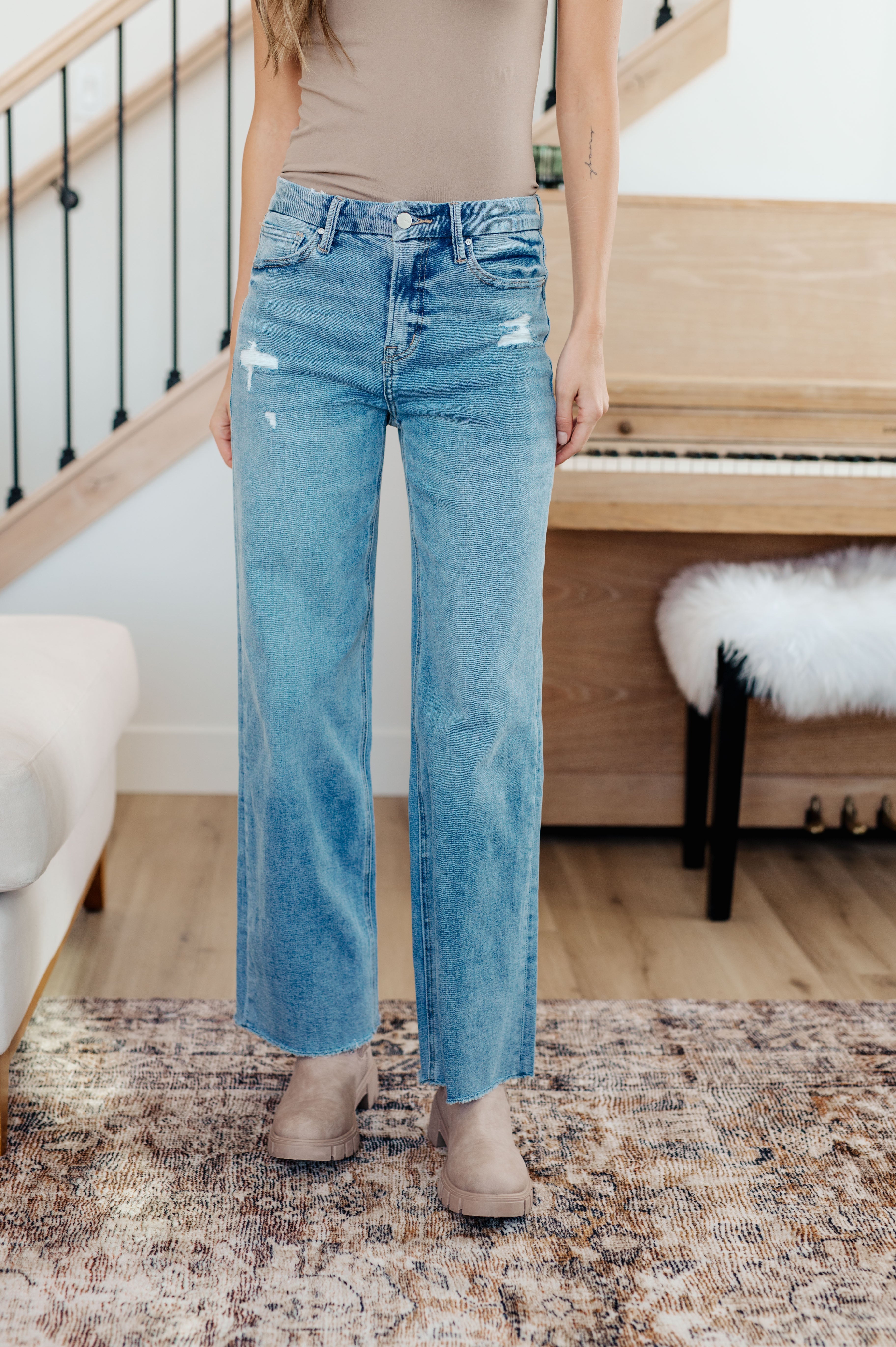 Hope High Rise Wide Leg Jeans-Pants- Simply Simpson's Boutique is a Women's Online Fashion Boutique Located in Jupiter, Florida