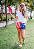 All American Drawstring Shorts-190 Skirts/Shorts- Simply Simpson's Boutique is a Women's Online Fashion Boutique Located in Jupiter, Florida