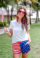 All American Drawstring Shorts-190 Skirts/Shorts- Simply Simpson's Boutique is a Women's Online Fashion Boutique Located in Jupiter, Florida