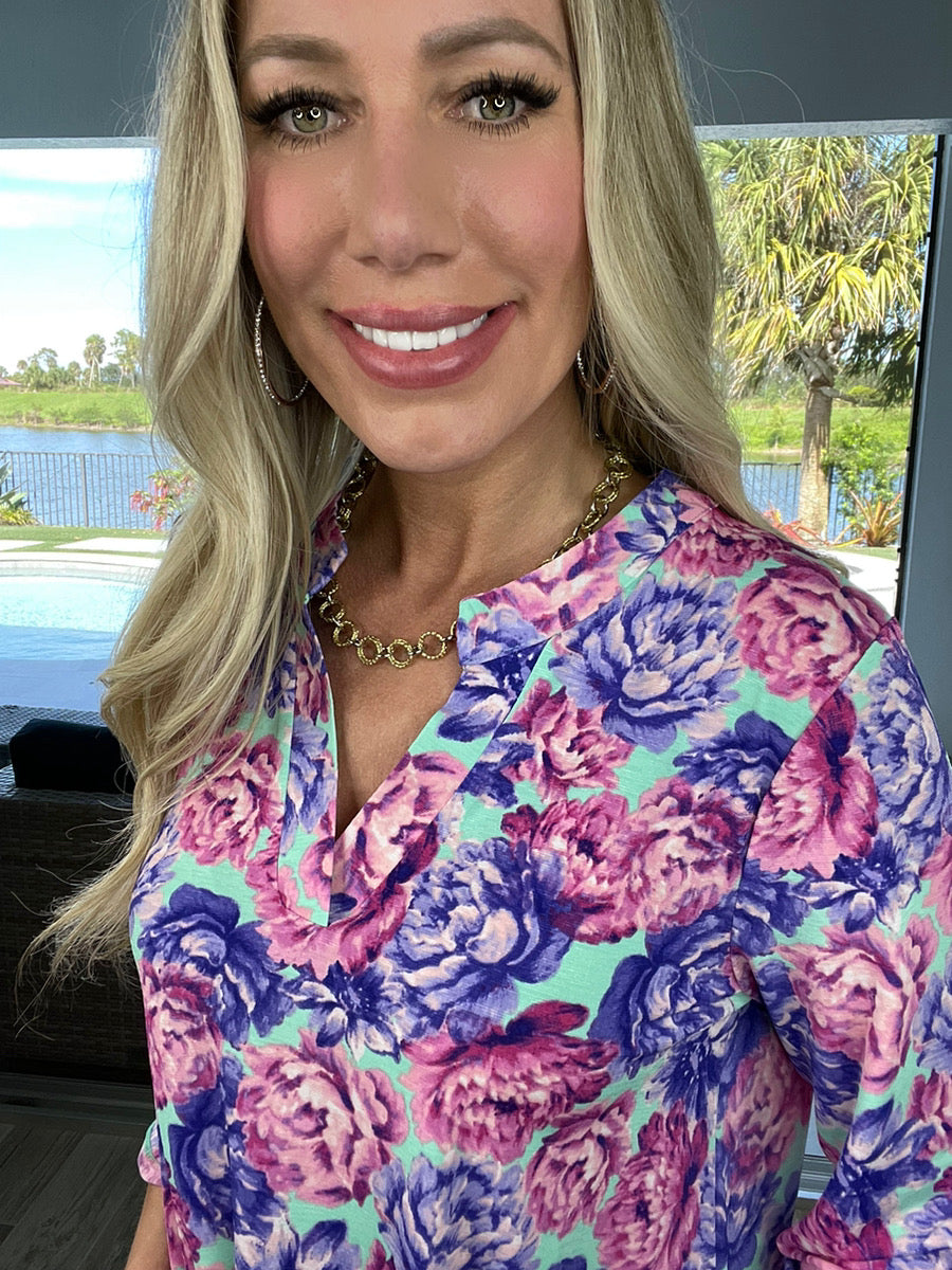 Dear Scarlett Petals Delight Lizzy-110 Long Sleeves- Simply Simpson's Boutique is a Women's Online Fashion Boutique Located in Jupiter, Florida