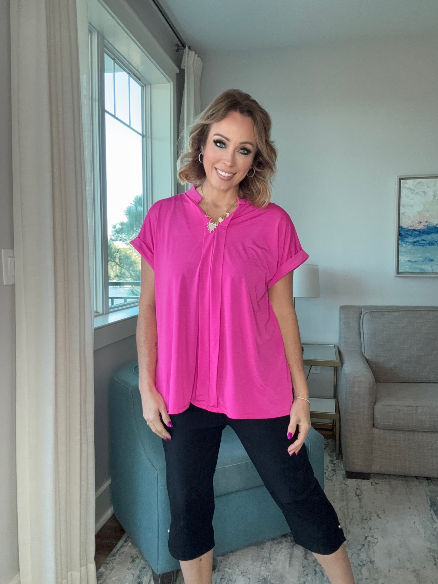 Dear Scarlett Bloom Short Sleeve Lizzy-100 Short Sleeves- Simply Simpson's Boutique is a Women's Online Fashion Boutique Located in Jupiter, Florida