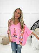 POL Peace & Flowers Top-100 Short Sleeves- Simply Simpson's Boutique is a Women's Online Fashion Boutique Located in Jupiter, Florida