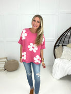 Pink Pearl Passion Short Sleeve Sweater-100 Short Sleeves- Simply Simpson's Boutique is a Women's Online Fashion Boutique Located in Jupiter, Florida