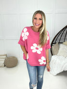 Pink Pearl Passion Short Sleeve Sweater-100 Short Sleeves- Simply Simpson's Boutique is a Women's Online Fashion Boutique Located in Jupiter, Florida