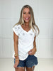 Kendall Rhinestone V Neck Top-100 Short Sleeves- Simply Simpson's Boutique is a Women's Online Fashion Boutique Located in Jupiter, Florida