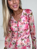 Meadow Floral Button Up Mesh Top-110 Long Sleeves- Simply Simpson's Boutique is a Women's Online Fashion Boutique Located in Jupiter, Florida