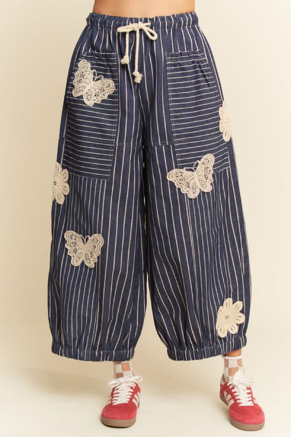 Free Spirit Butterfly Barrel Pants