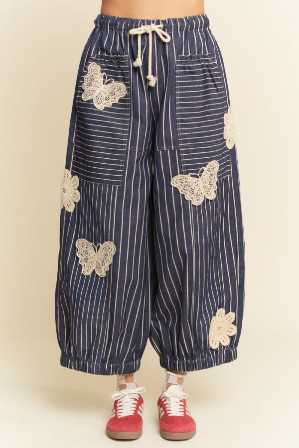 Free Spirit Butterfly Barrel Pants