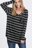 Midnight Sparkle Striped Top