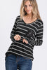 Midnight Sparkle Striped Top