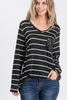Midnight Sparkle Striped Top