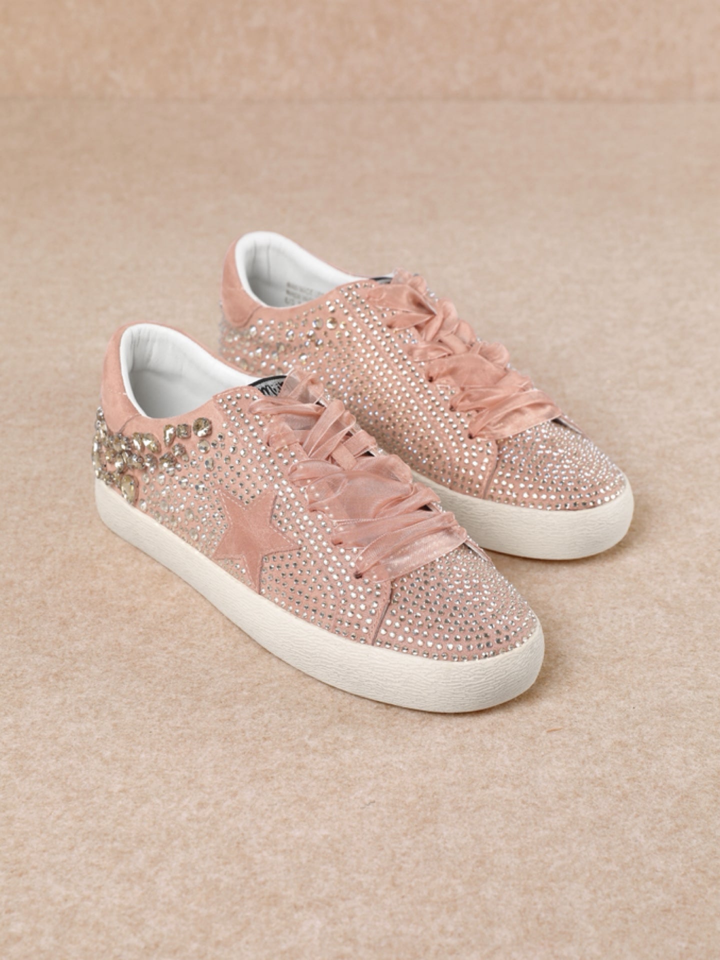 Peach Crown Jewel Sneakers-260 Shoes- Simply Simpson's Boutique is a Women's Online Fashion Boutique Located in Jupiter, Florida