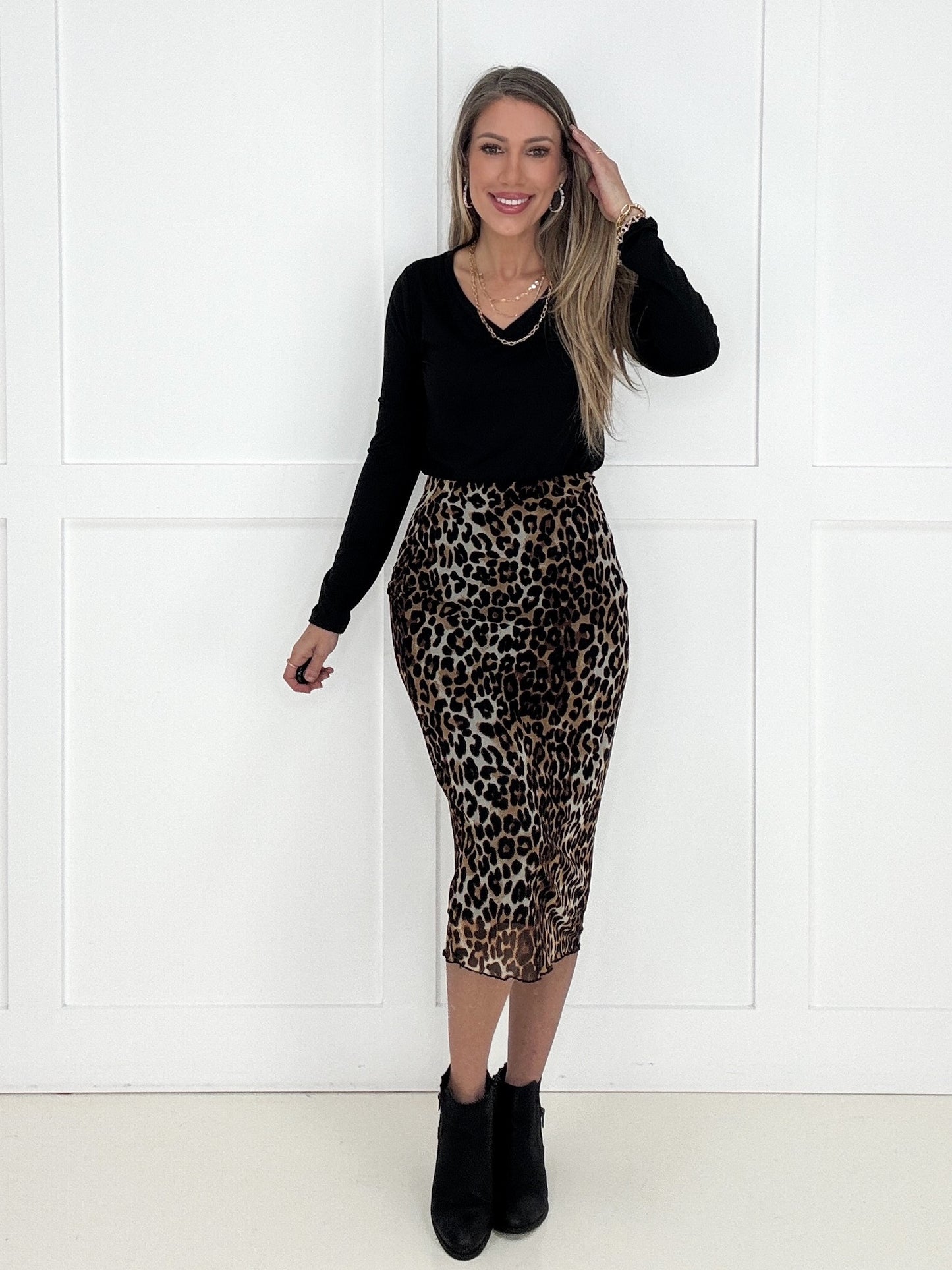 The Catwalk Midi Skirt-190 Skirts/Shorts- Simply Simpson's Boutique is a Women's Online Fashion Boutique Located in Jupiter, Florida