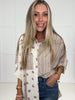 Floral Print And Stripes Button Down Top-110 Long Sleeves- Simply Simpson's Boutique is a Women's Online Fashion Boutique Located in Jupiter, Florida