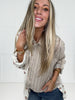 Floral Print And Stripes Button Down Top-110 Long Sleeves- Simply Simpson's Boutique is a Women's Online Fashion Boutique Located in Jupiter, Florida