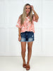 Blushing Blooms Short Sleeve Button Down Top-100 Short Sleeves- Simply Simpson's Boutique is a Women's Online Fashion Boutique Located in Jupiter, Florida