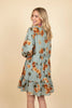 Autumn Sage Floral Dress