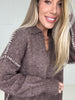 Brown Whipstitch Wanderer Sweater-150 Sweaters- Simply Simpson's Boutique is a Women's Online Fashion Boutique Located in Jupiter, Florida