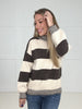 Brown Chalet Days Striped Sweater
