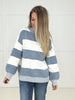 Blue Chalet Days Striped Sweater